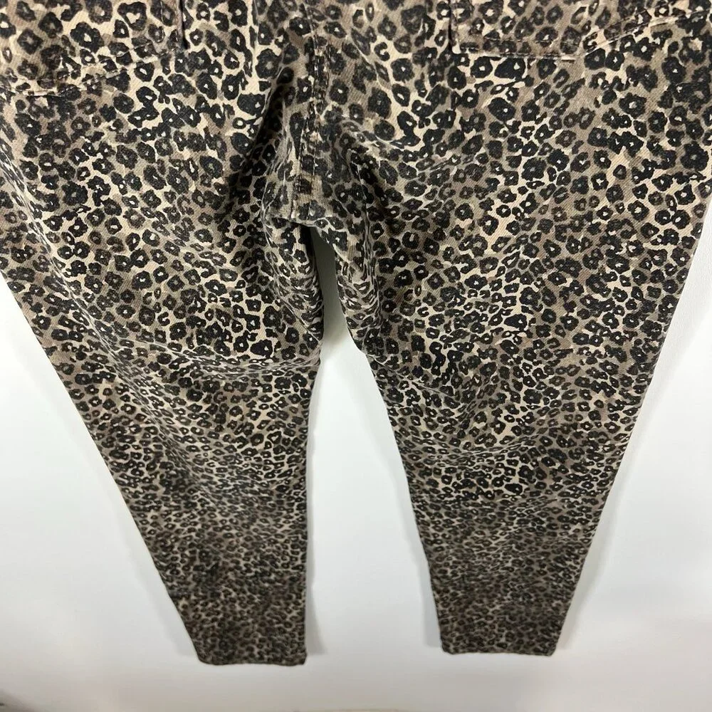 J. McLaughlin Women's Size 8 Skinny Cheetah Print Mid Rise Stretch‎ Jeans